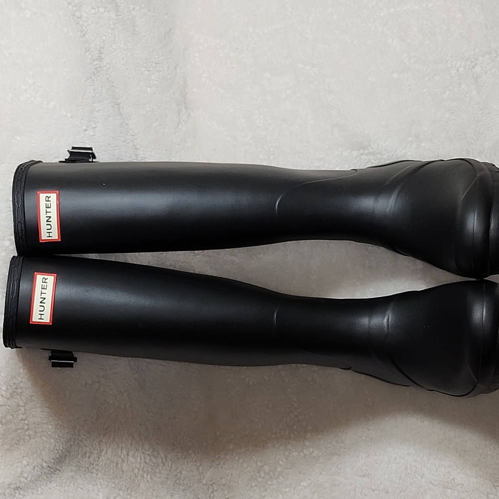 Hunter Women's Original Tall Rain Boots Black Size 8 - Picture 13 of 16